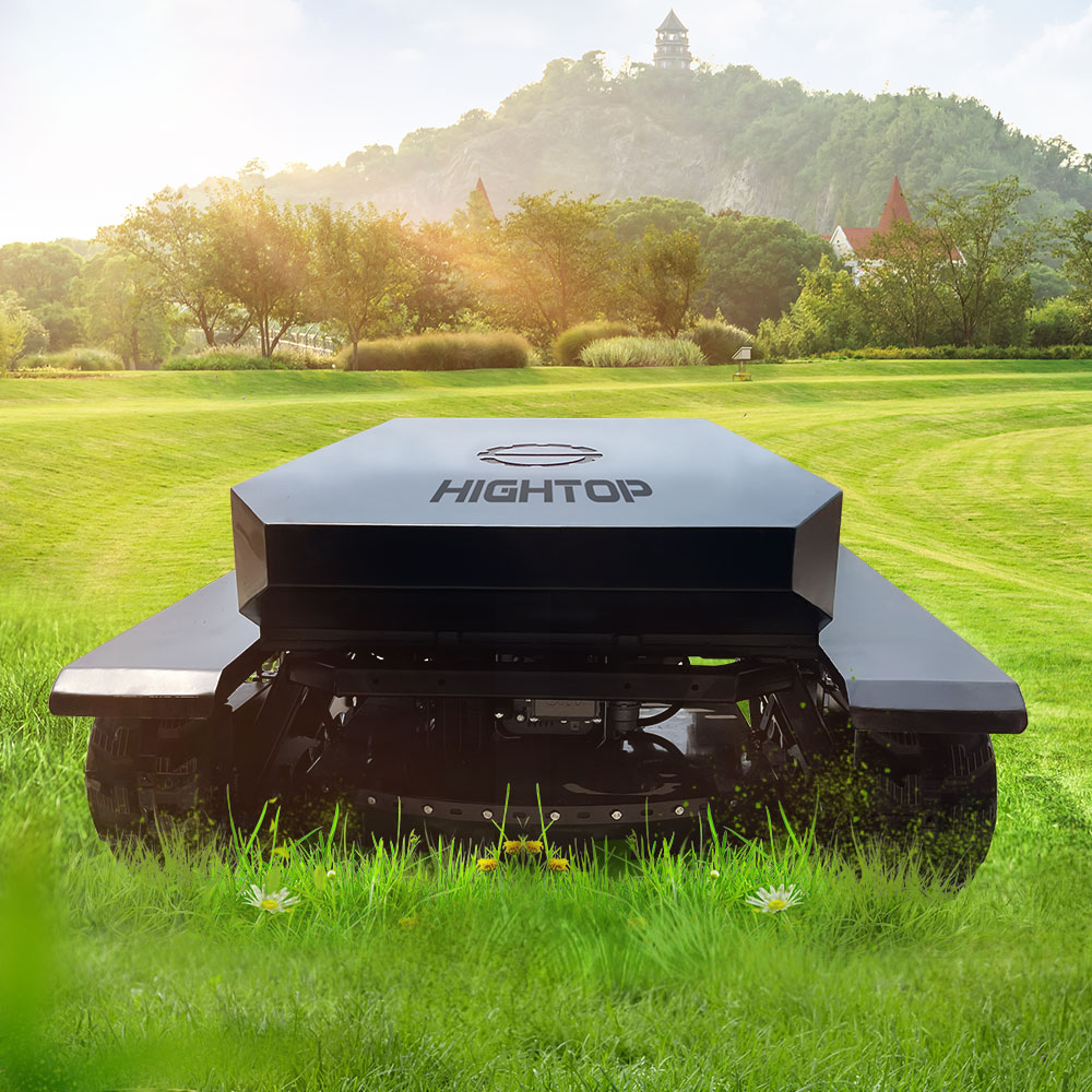 70 ° Steep Slope Width Remote Control Rubber Crawler Lawn Mower-hightop