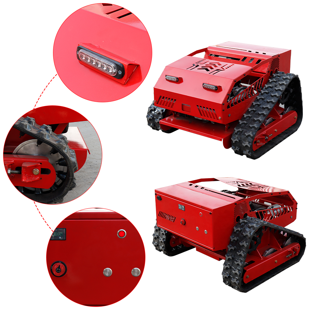 Hybrid Power Remote Control Rubber Crawler Lawn Mower HTM750-hightop
