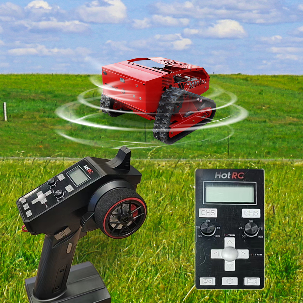 Hybrid Power Remote Control Rubber Crawler Lawn Mower HTM750-hightop