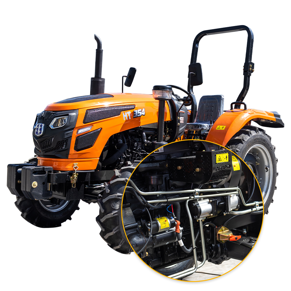 35HP 4WD Compact Wheeled Agricultural Farm Tractor With ROPS Frame HT354-hightop