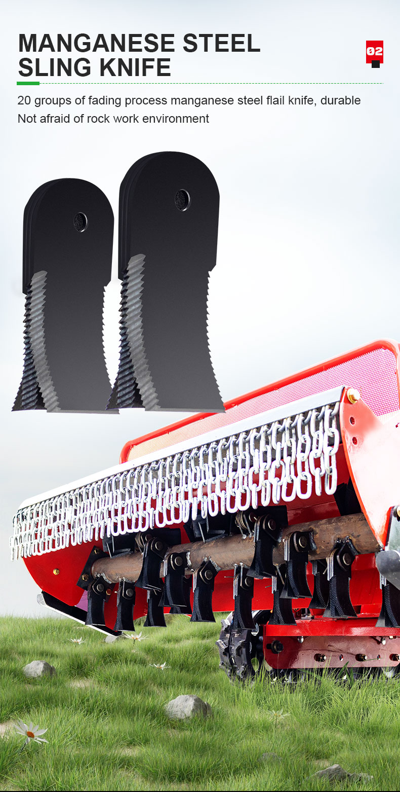 Hybrid Remote Control Rubber Crawler Flail Mower HT-80S-hightop