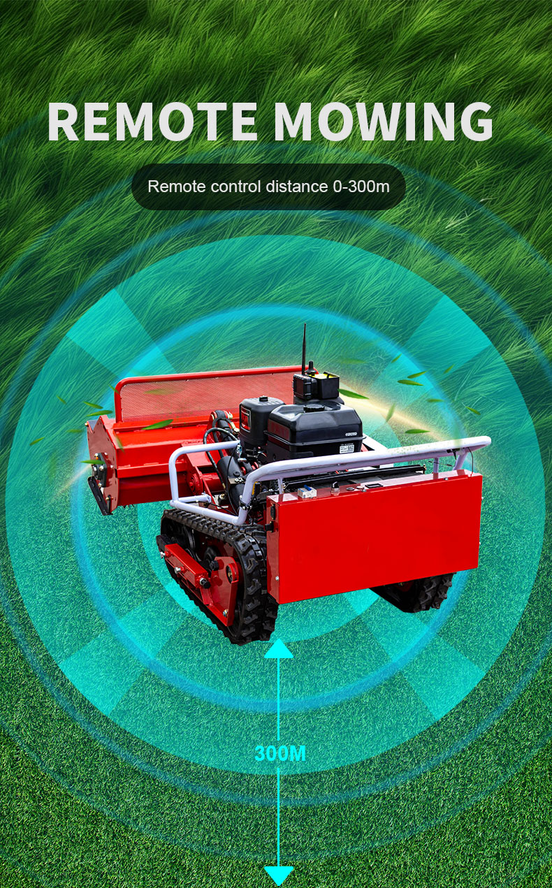 Hybrid Remote Control Rubber Crawler Flail Mower HT-80S-hightop