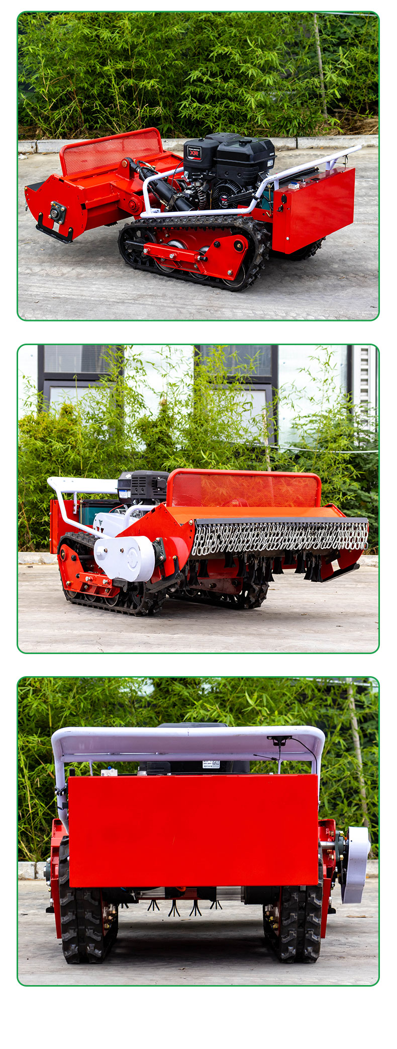 Hybrid Remote Control Rubber Crawler Flail Mower HT-80S-hightop