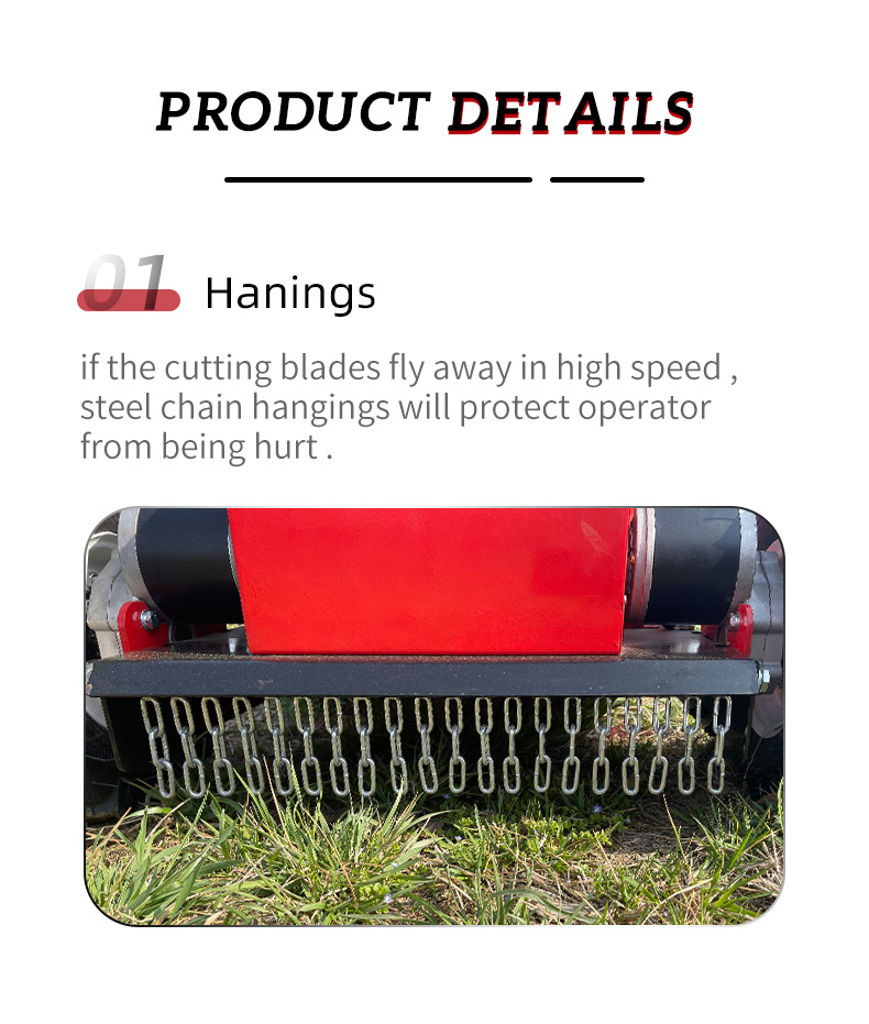 200m Remote Control Rubber Crawler Slope Lawn Mower 550mm Cutting Width HT550-hightop