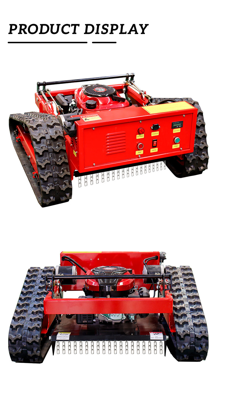 200m Remote Control Rubber Crawler Slope Lawn Mower 550mm Cutting Width HT550-hightop