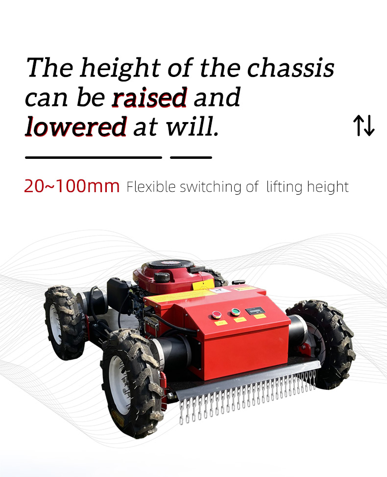 200m Remote Control Mini Wheel Slope Lawn Mower With 550mm Cutting Width HT550-hightop