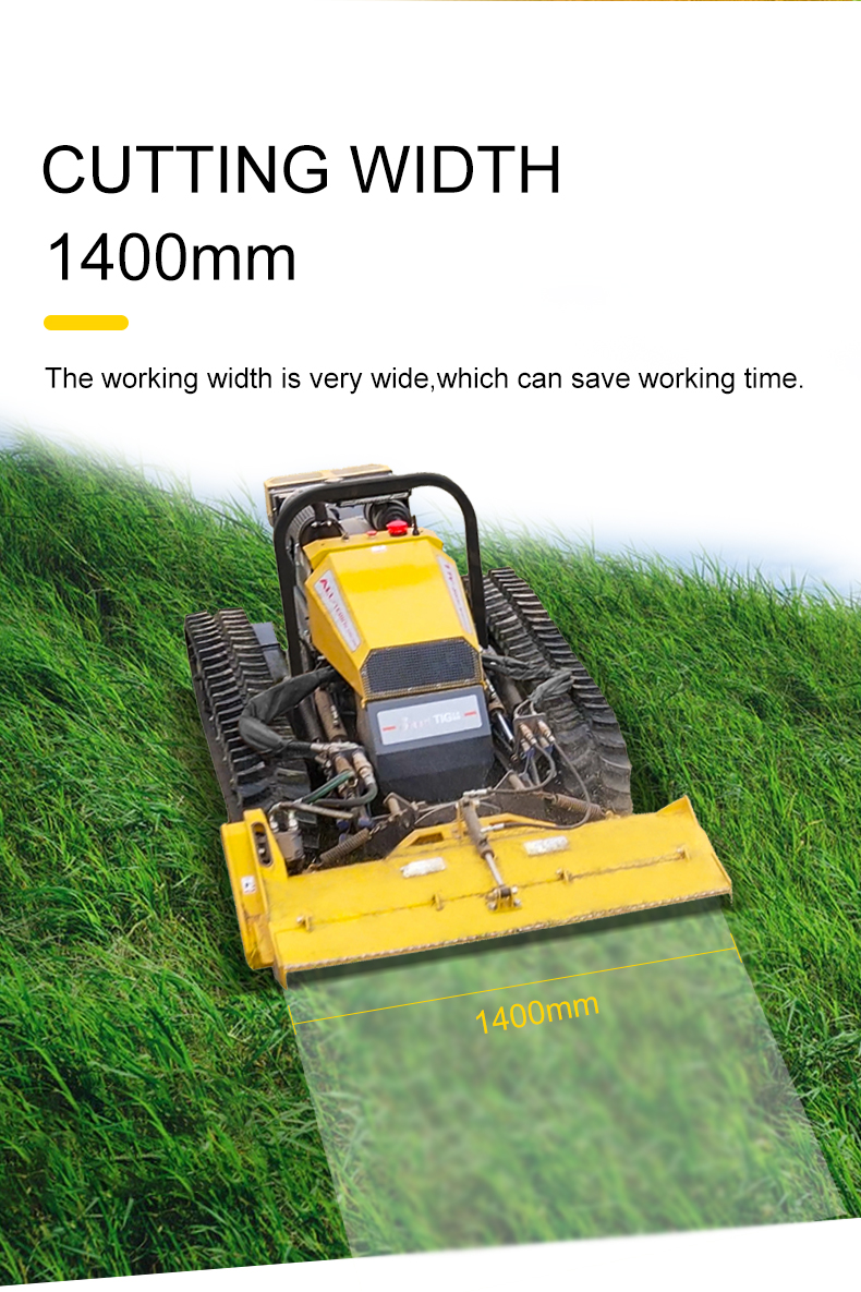 Large Remote Control Rubber Track Flail Mower HTM55-hightop