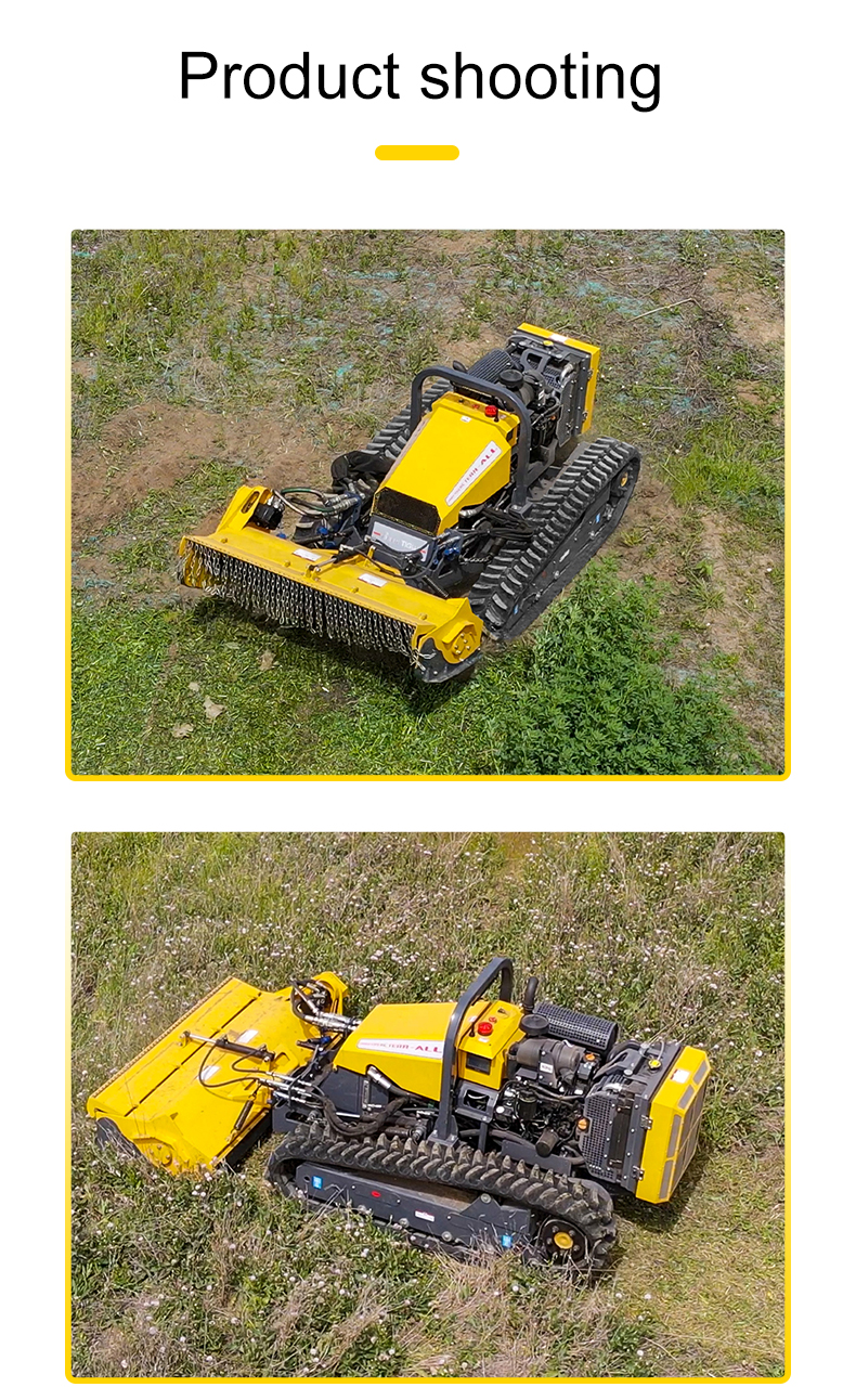 Large Remote Control Rubber Track Flail Mower HTM55-hightop