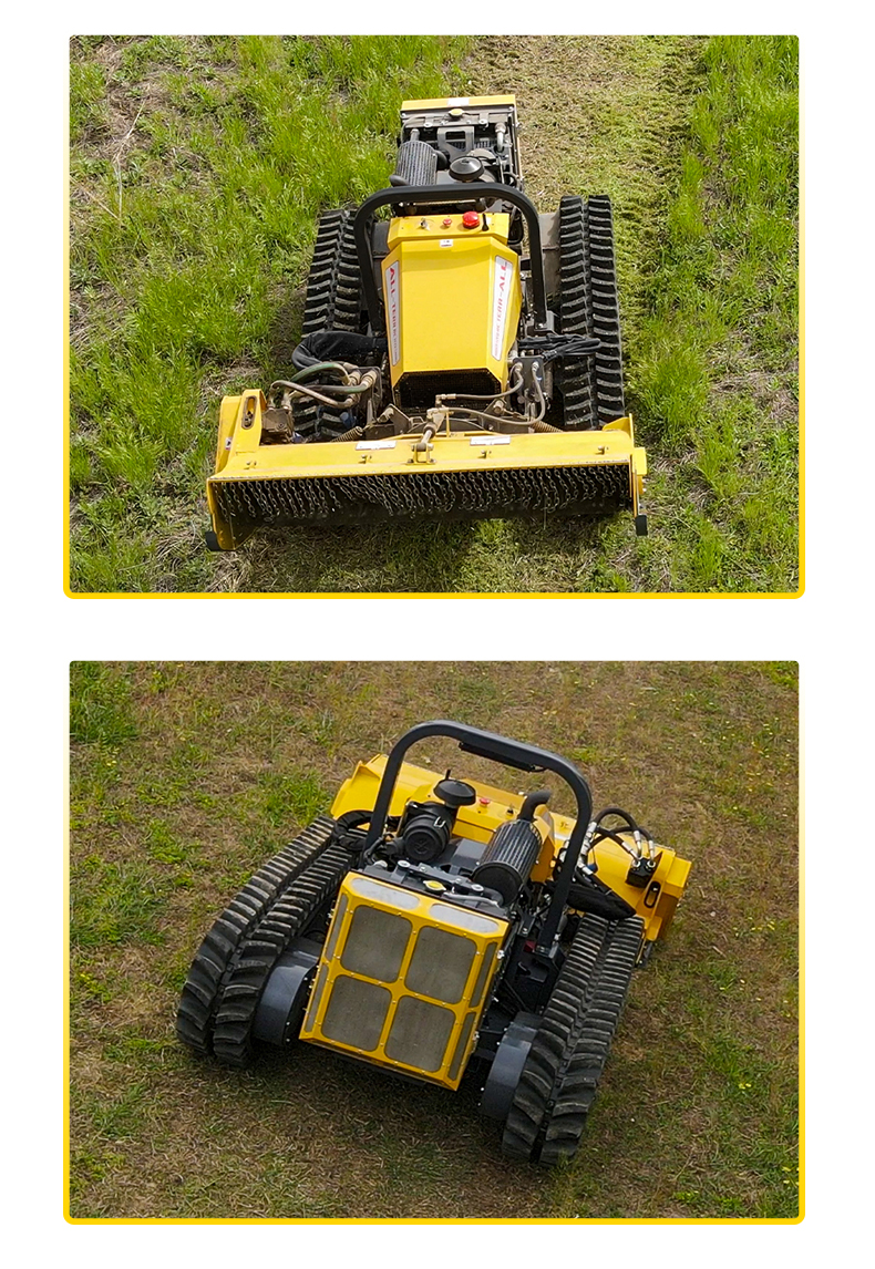 Large Remote Control Rubber Track Flail Mower HTM55-hightop