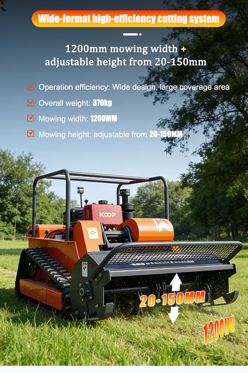 1200mm Large Width Remote Control Diesel Crawler Lawn Mower-hightop1200mm Large Width Remote Control Diesel Crawler Lawn Mower-hightop