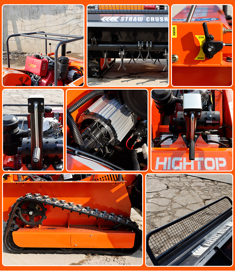 1200mm Large Width Remote Control Diesel Crawler Lawn Mower-hightop