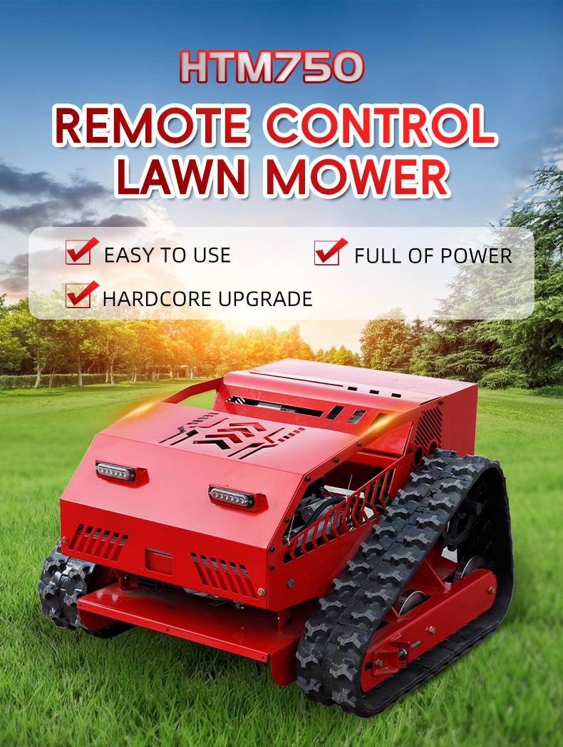 Hybrid Power Remote Control Rubber Crawler Lawn Mower HTM750-hightop