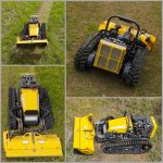 Large Remote Control Rubber Track Flail Mower HTM55-hightop