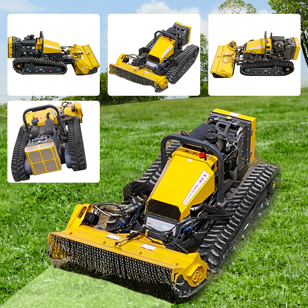 Large Remote Control Rubber Track Flail Mower HTM55-hightop