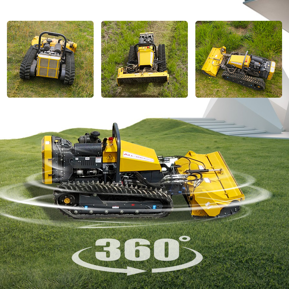 Large Remote Control Rubber Track Flail Mower HTM55-hightop