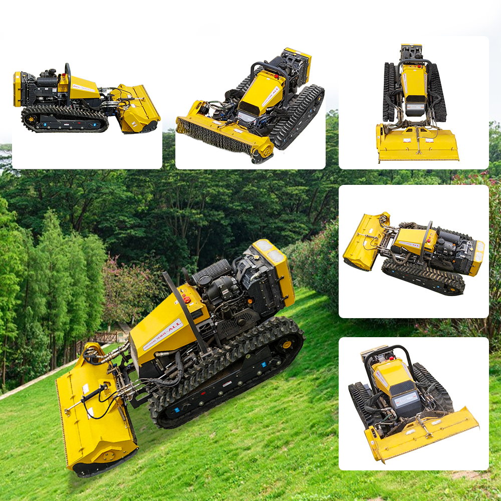 Large Remote Control Rubber Track Flail Mower HTM55-hightop