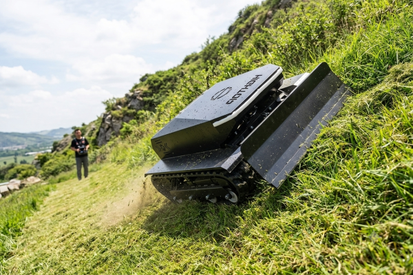 Slope remote control lawn mower